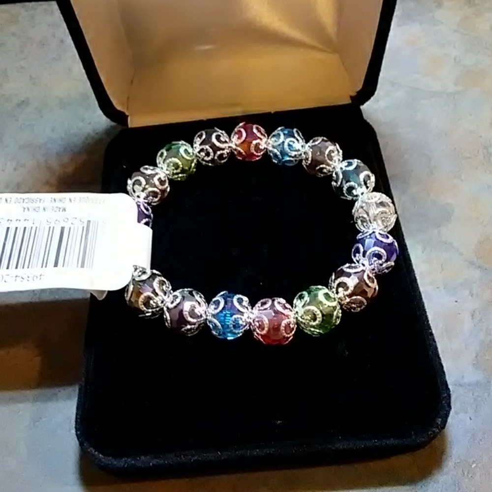 Multi-Color Crystal Bracelet - Picture 4 of 5